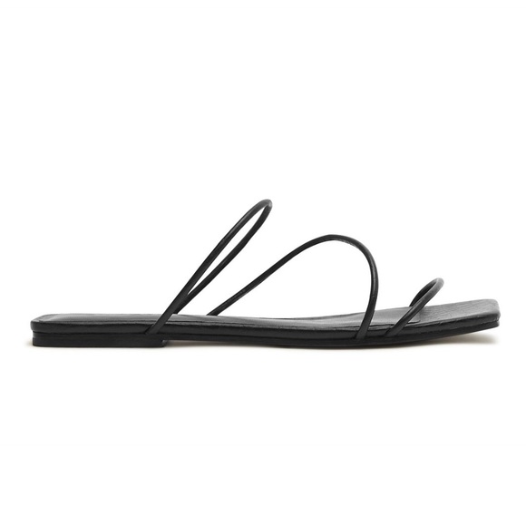 St Agni - Jackie Croc Flats in black - Picture 3 of 9